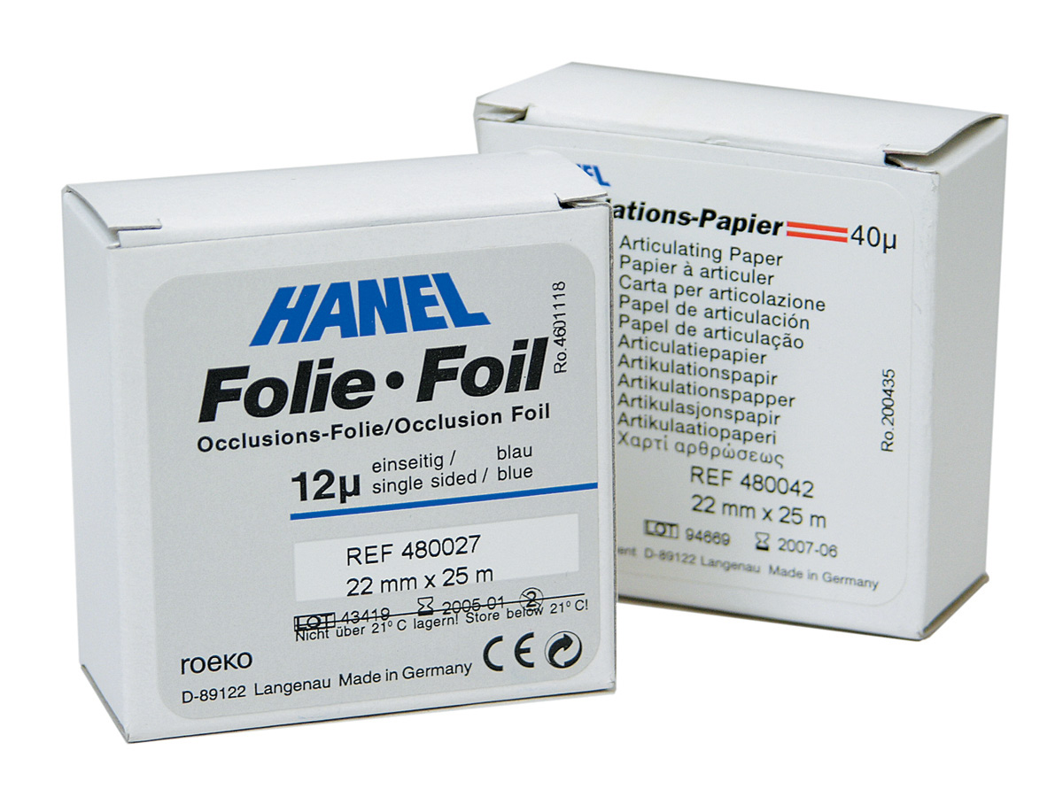 Coltene-Hanel-Occlusion-Foil-One-Sided-Blue-12U-7/8"X25M